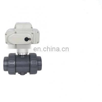 dn50 pvc valve BSP NPT CTB-005 50NM UPVC thread glue dn50 pvc motorized valve