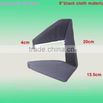 Customize front sunshade is used in cover sun of camera monitor with foldable and adjustable