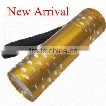 New arrival lower price aluminum 9 led flashlights