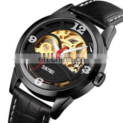 Skmei 9226 Private Label Men Mechanical Watch Analog Fashion Leather Waterproof Automatic Wristwatch