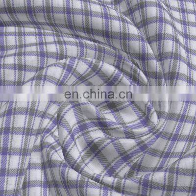 Hot Selling Small Check Design Polyester Rayon Yarn Dyed Fabric For Tops photo-2