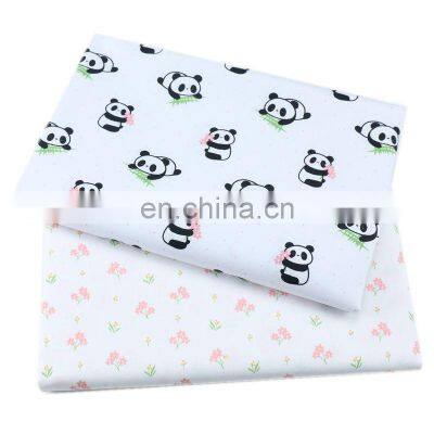 Cartoon Panda Small Floral Printing Fabric Wholesale Kindergarten Baby Bed Products Neonatal Bag Cotton Fabric photo-2