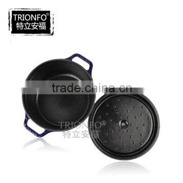 Hot Sale Trionfo Blue Enameled Casserole Cast Iron Potjie Pot photo-3