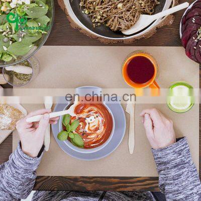 Wooden Spoon Fork Knife Cutlery Set Wooden Dinner Utensil Set Kitchen Disposable Wooden Cutlery Sets photo-3