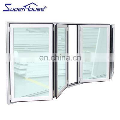 Latest design aluminum folding bifold balcony glass windows for apartment