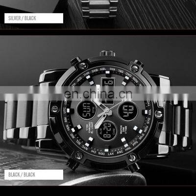 SKMEI 1389 Stainless Steel Quartz Watch Men 50M Waterproof Dual Time Zone China Watch photo-5