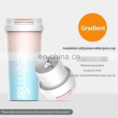 Xiaomi Double Lid Juice Cup Juicer Wireless Mini Juice Cup Cutting Blender Portable USB Juicer photo-2