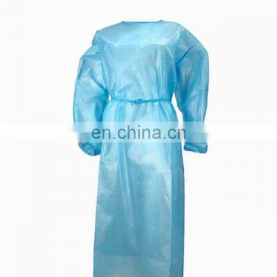 Nonwoven disposable medical disposable clothes gown elastic cuff cpe isolation gown