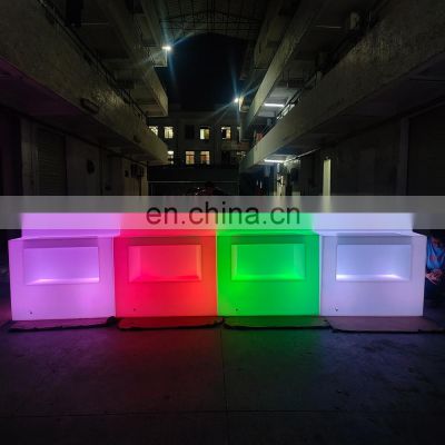 LED circle bar table counter for event entertainment rental commercial illuminated Light up furniture led carved bar counter