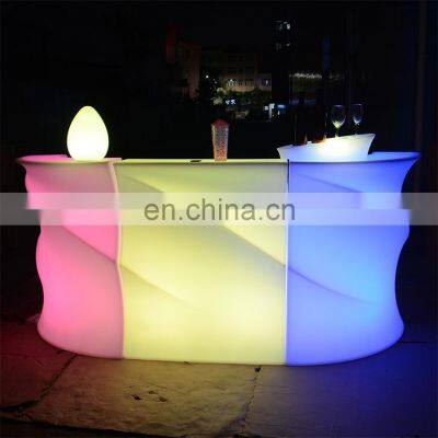 Portable Led Bar Counter Used Coffee Shop Restaurant Party Event Rental Furniture Led Lighted Bar Counter Table for Sale photo-4