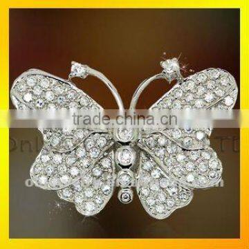 hot selling butterfly silver jewelry micro paving silver pendant necklace