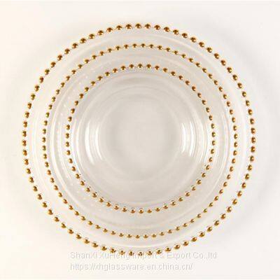 Фабричная оптовая продажа прозрачных стеклянных подложек для тарелок диаметром 13