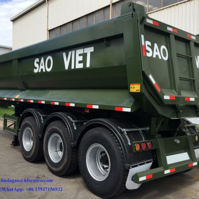 Buy used trailers & semi-trailers at low prices, 3 Axle 30~35m3 Tipping Tipper Dump Semi Trailer