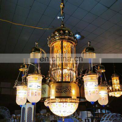 Mosque big chandelier for church decoration project light mosque lamp chandelier