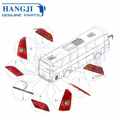 Chinese Bus Accessories ZK6122HL Bus Spare Parts LED Head Lamp Front Fog Lights Tail Lights