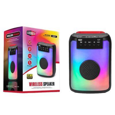 Multi Function TWS TF Card Aux Portable Wireless Speakers Karaoke Blue Tooth Led Light RGB Speaker