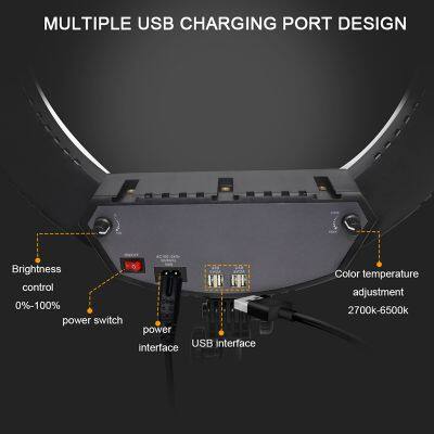 Selfie Phone With Tripod Stand Cheapest Portable Makeup Portable Live Stream Fashion Circle 18 Inch Led Ring Fill Light Ring 18 photo-3