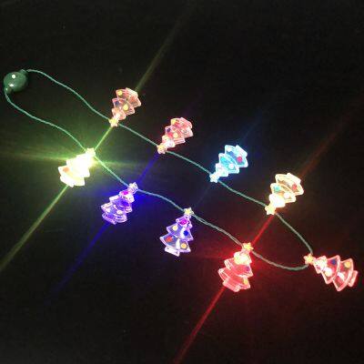 Christmas Tree Design LED Light Up Necklace