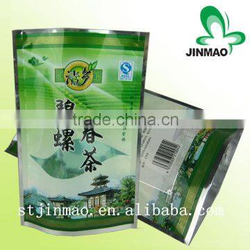 Laminated stand up tea packing bag with zipper