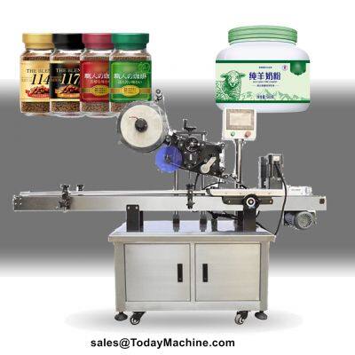 Automatic Plastic Glass Round Square Flat Water Oil Bottle Self-adhesive Sticker Labeling Machine