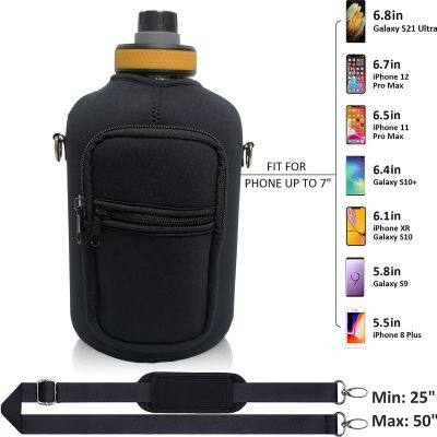 2.2L Half Gallon Jug Cover Insulated Storage Neoprene Water Bottle Cooler Sleeve Bag Pouch Holder With Shoulder Strap photo-3