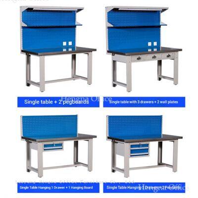 Industrial Workbench | Modular Tool Storage Bench With Perforated Pegboard / HN-IW08 / Heavy Duty Steel Worktable for Maintenance & Repair photo-2
