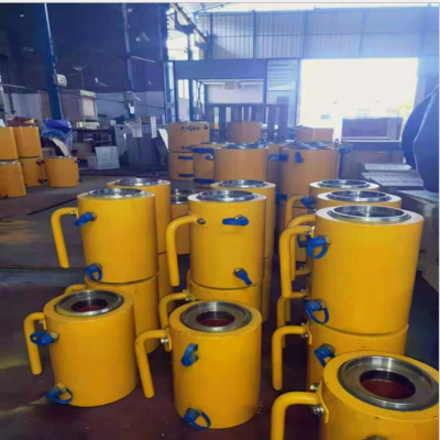 supply of 60t bridge support jacks in changsha, front-clamping tensioning through jacks, bridge support tensioning equipment