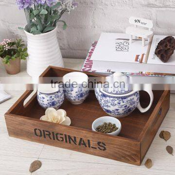 Antique Style Customized Wooden Serving Tray