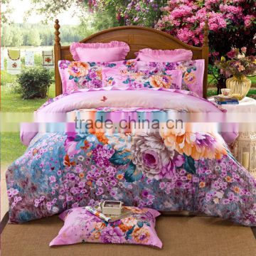 China made wholesale romantic style best cotton 4 pcs bedding set