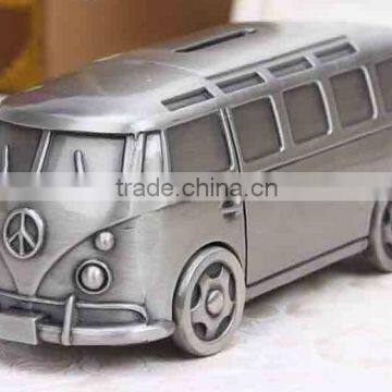 Die casting zinc alloy bus coin bank
