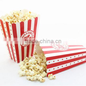 Hot Foldable Cute Polka dot Chevrn Striped Popcorn Box