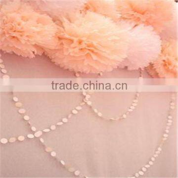 Light Pink Princess Paper Pom Poms for Girl's Birthday