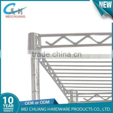 4 Tier Chrome Metal Wire Mesh Shelf Storage Rack photo-2