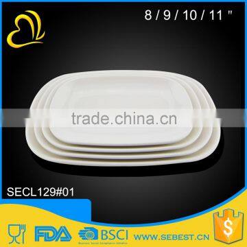 wholesale melamine tableware white ceramic hotel used dinner plates