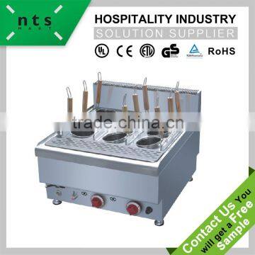 counter top 9 baskets gas noodle cooker