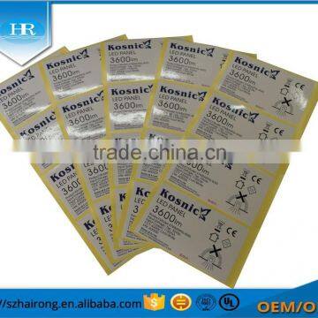 high quality custom synthetic paper label film