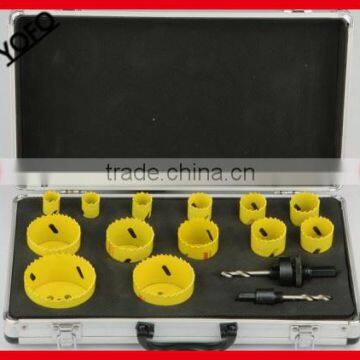 YF 11PCS Bi-metal hole saw16PC HSS Bi-metal Hole Saw Kit, Maintenance Kit Aluniminum Case cutter, M42 hole saws