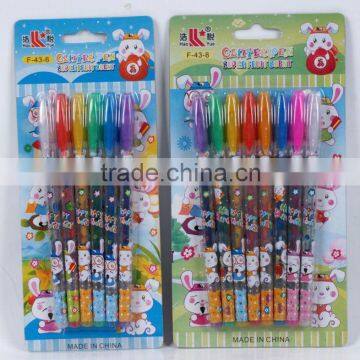 plastic glitter gel pen transparent barrel