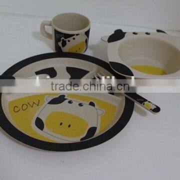 100% Healthy and non-toxic Children Bamboo Fiber Dinner Set