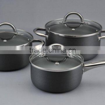[BSCI Member] 6pcs Set Hard-anodized Aluminum Kitchenware Coating Available