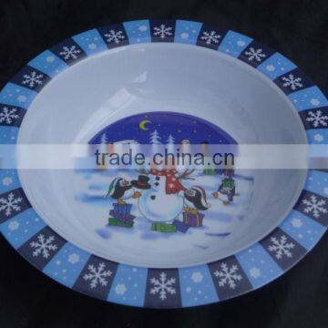 Melamine rim bowl 7.5 inch for christmas holidays