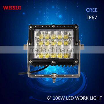 High brightness and high quality 100w 12v led work light driving on truck