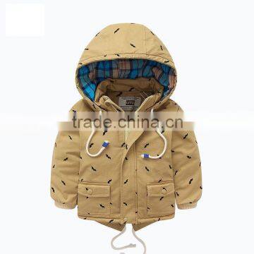 baby cotton allover printed winter jacket