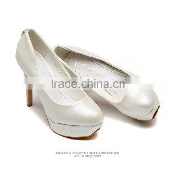 Bridal Jeweled Champagne Pearls Wedding Shoes photo-4