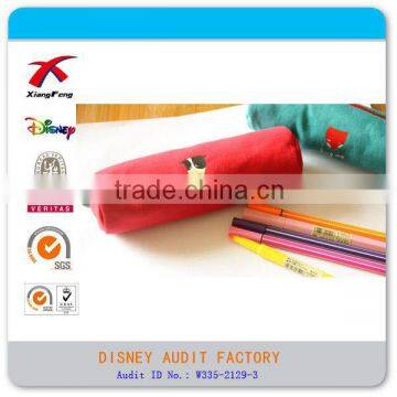 Custom fancy canvas pencil bag cheap pencil box