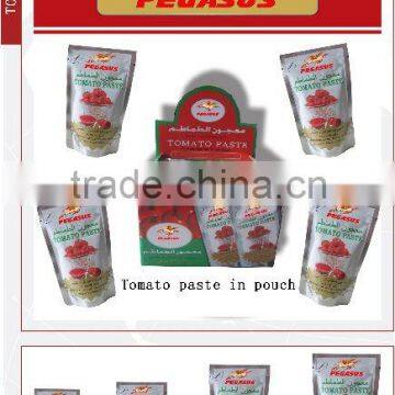 tomato paste in pouch 22-24%,28-30%