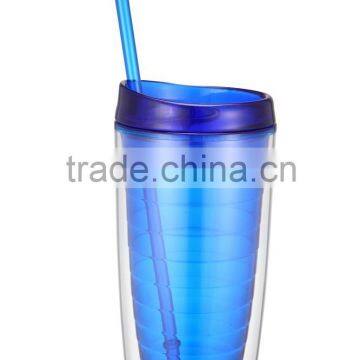 BPA Free 16 oz Cold Color Changing Plastic Tumbler With Straw And Lid 2015 new products