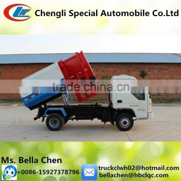 2-3cbm FORLAND garbage container lift trucks with cheap price