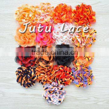 Chiffon lace flowers/ Halloween accessories/ fabric flower-GuangZhou JUTU Halloween decoration