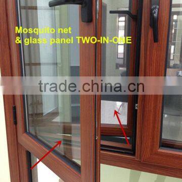 Latest Window Design for Villa & House, Glass Panel & Mosquito Net Two-in-one photo-3